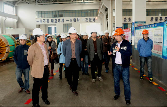 2015年11月21日，市光華高中黨員、教師來(lái)上上電纜參觀