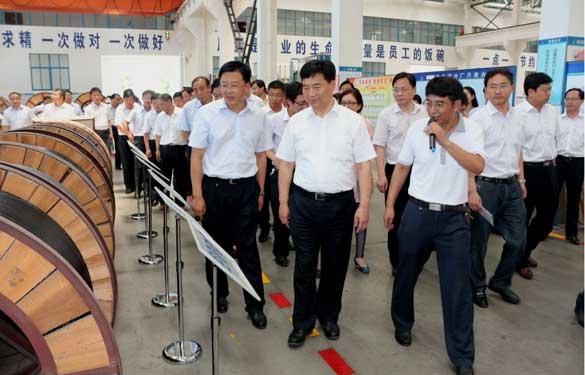 盱眙縣黨政代表團(tuán)來上上集團(tuán)參觀考察