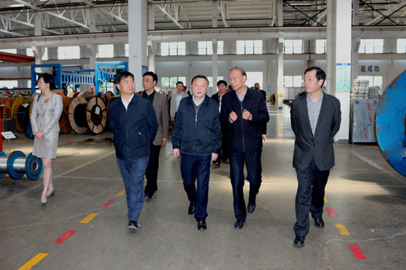 4月23日，常州市科教城黨工委書記徐光輝一行來上上電纜參觀